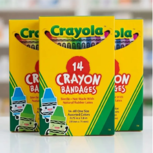 3 Cajas Vendajes crayola (tipo curita) C/14pzs