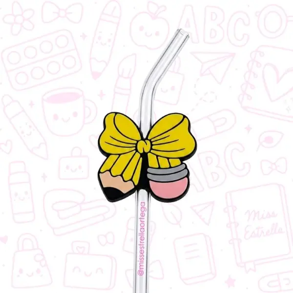 Straw Topper Moño Lápiz