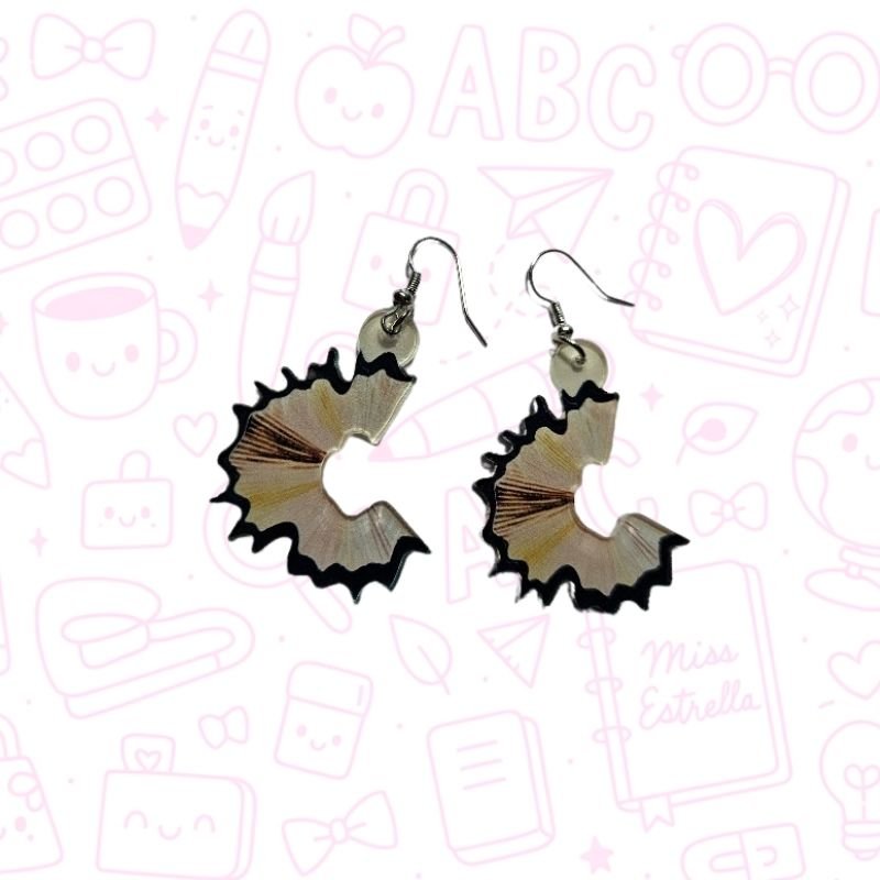 38 Aretes de viruta de lápiz